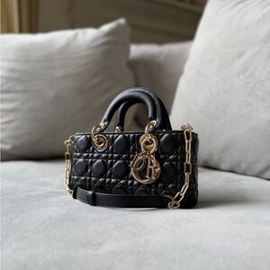 Fashion Micro Dior Quilted Handbag with Gold Accents